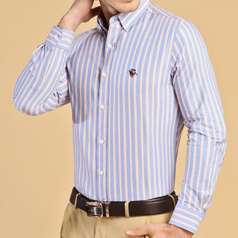 Oxford Cotton Casual Shirt Business - Novas Camisas de Manga Longa 100%