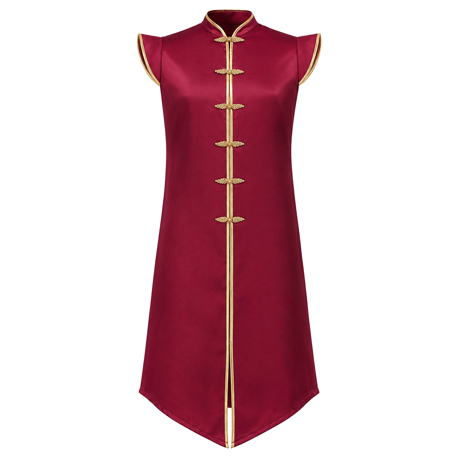 Jackets - Colete longo medieval masculino, com mangas