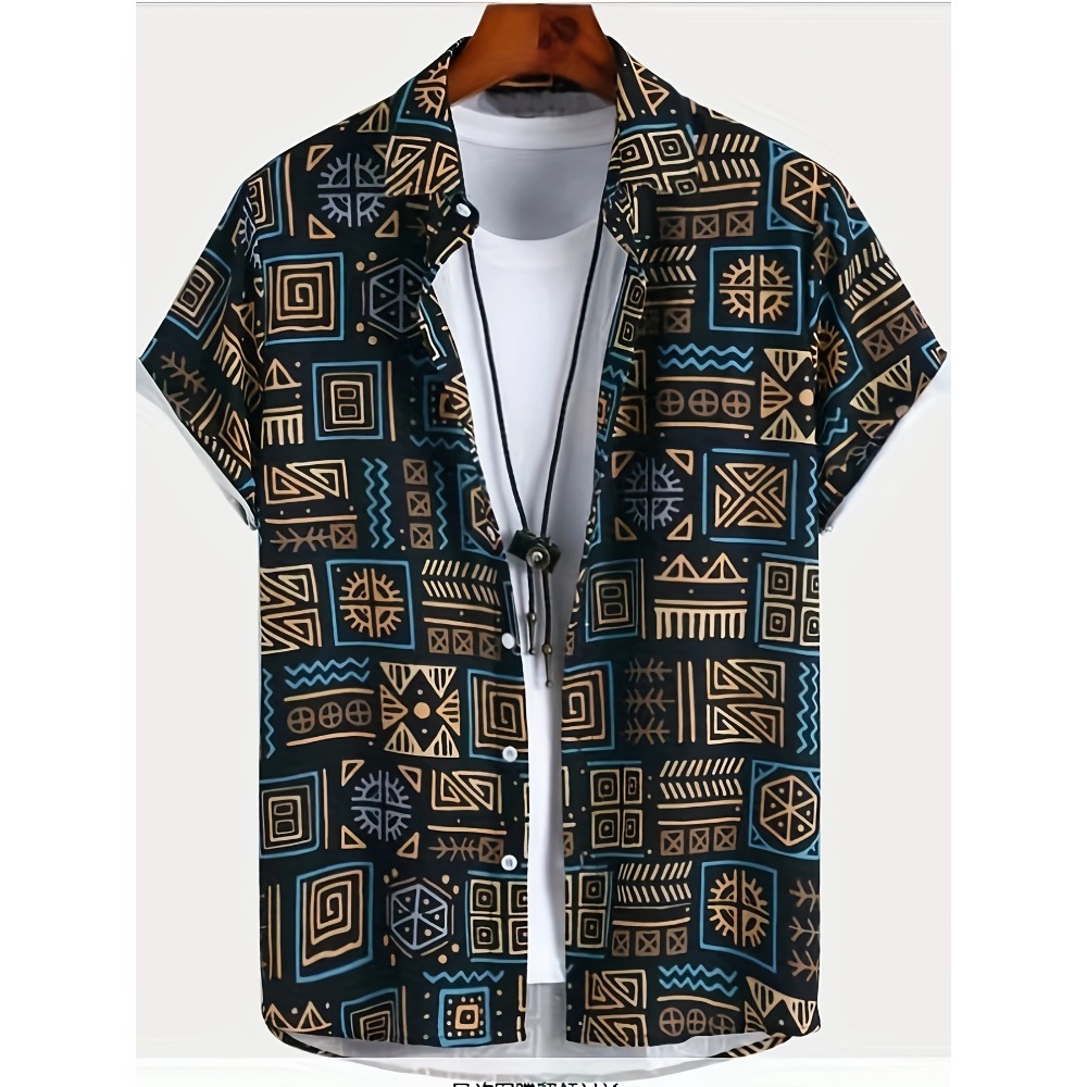 Vintage Hawaiian Floral Shirt - Camisa Havaiana Masculina de Tecido Fino
