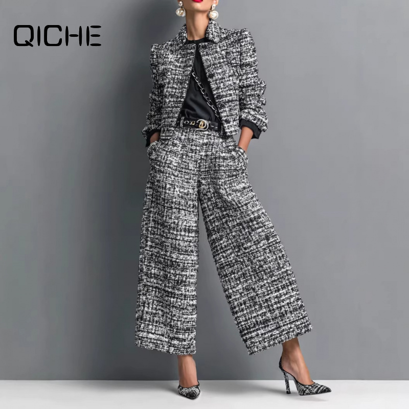 Jackets - QICHE Novo Conjunto Feminino Europeu 2026: