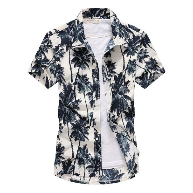 Verão masculino havaiano casua - Vintage Hawaiian Floral Shirt avaliação e preço
