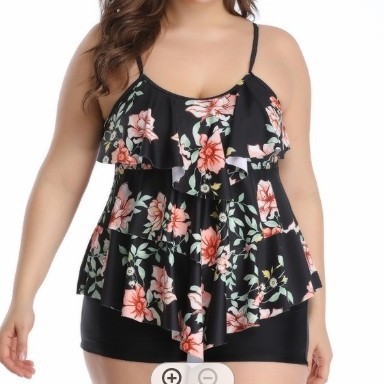 Tankini Feminino com Estampa F - Shorts avaliação e preço
