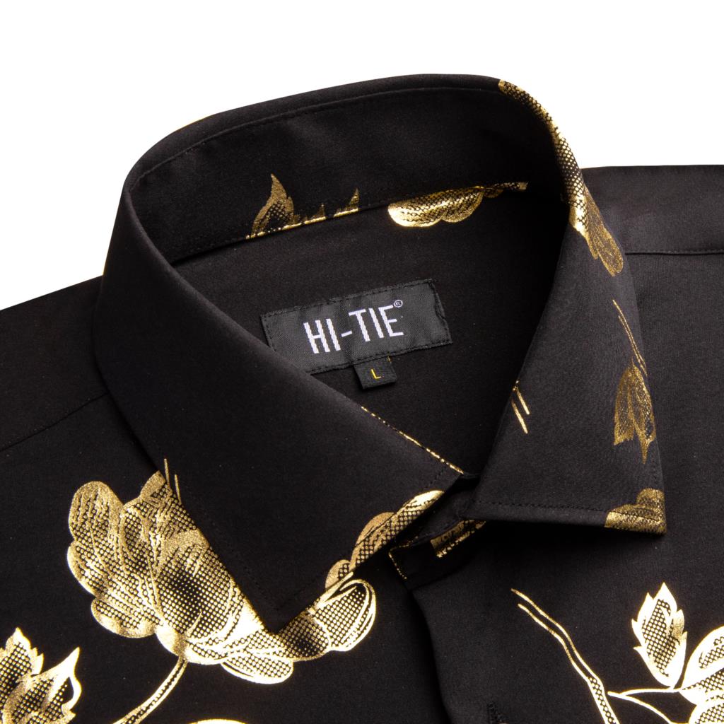 Camisa de seda de manga longa  - Mens Satin Silk Dress Shirt avaliação e preço