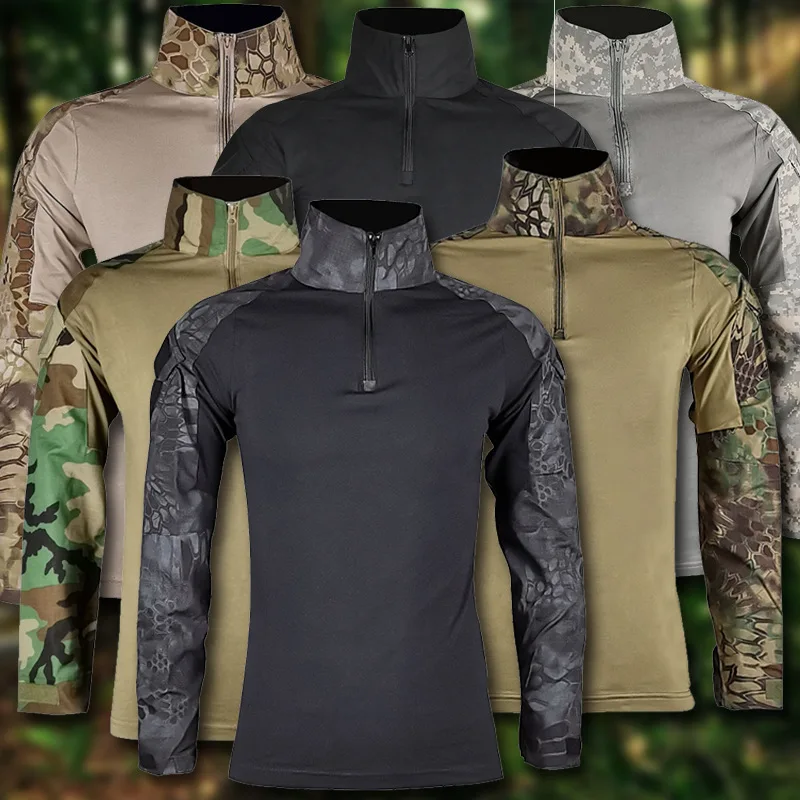 Camisa militar de combate do e - Tactical Military Shirt Cargo avaliação e preço