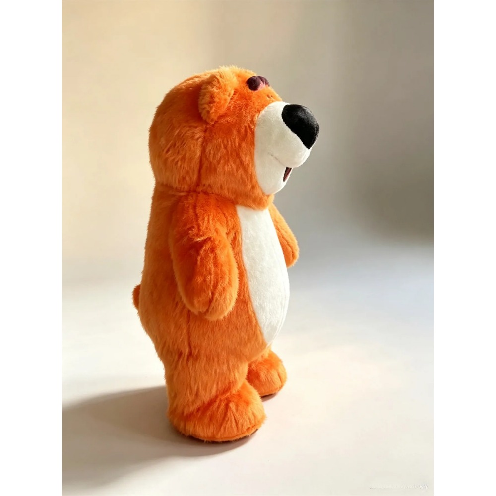 Fato de mascote de urso laranj - Suits avaliação e preço