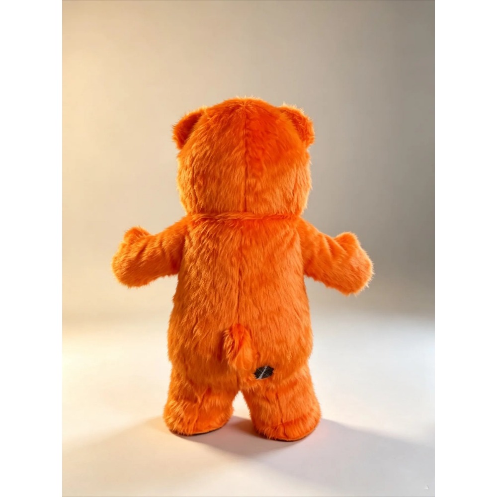 Fato de mascote de urso laranj - Suits avaliação e preço