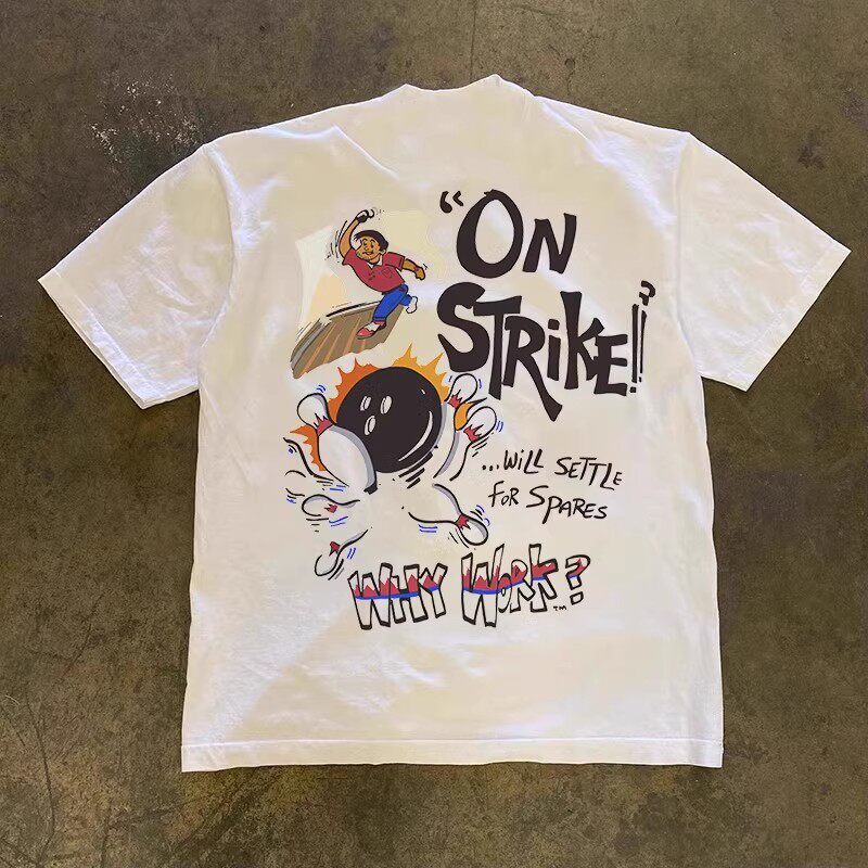 Camiseta Unissex de Manga Curt - Short Sleeve Bowling Shirt Retro avaliação e preço