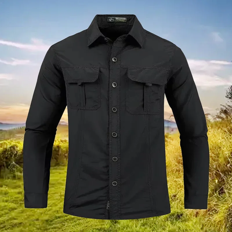 5xl masculino leve camisa de s - Tactical Military Shirt Cargo avaliação e preço