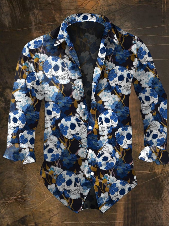 Camisa casual manga longa com  - Vintage Hawaiian Floral Shirt avaliação e preço