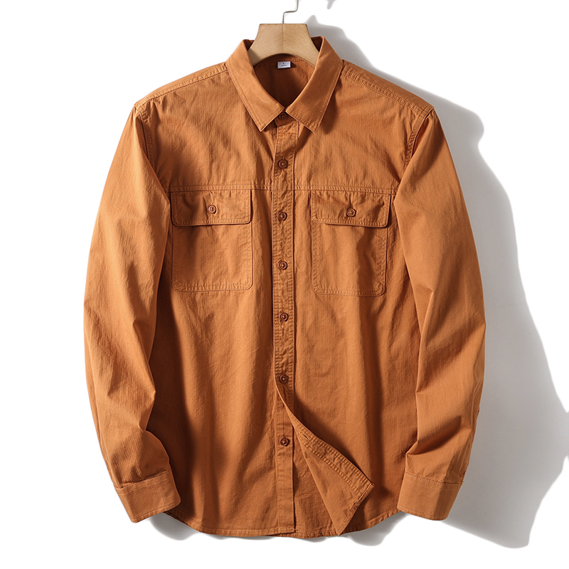Camisa de manga longa monocrom - Oxford Cotton Casual Shirt Business avaliação e preço