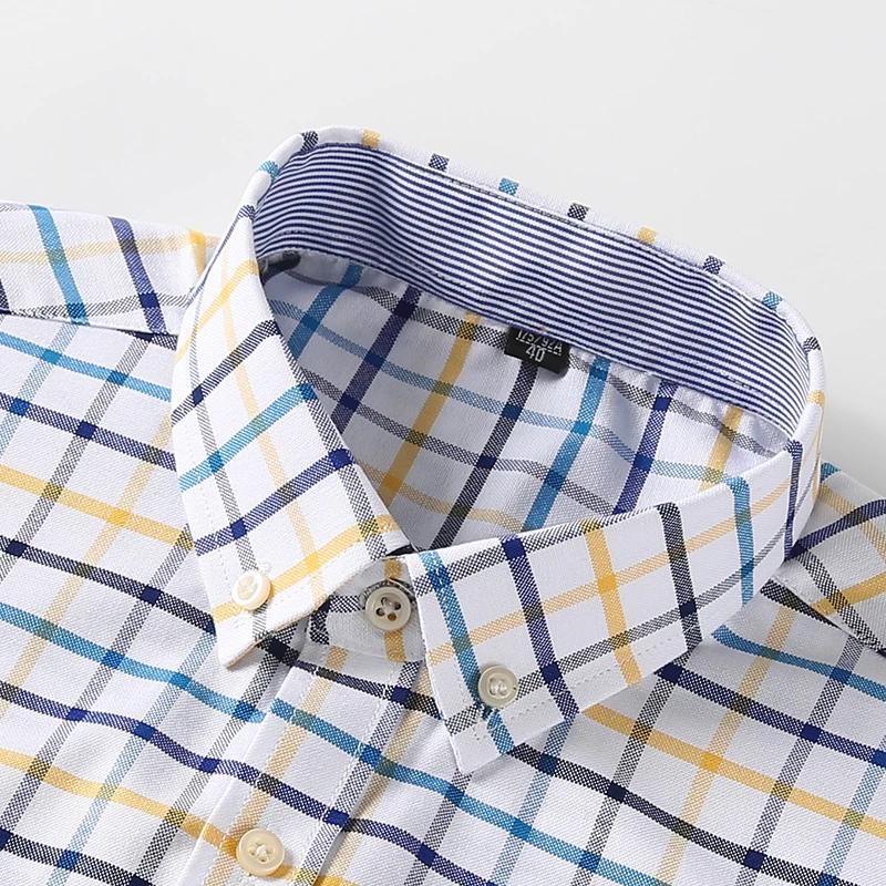 Camisas masculinas 100% algodã - Oxford Cotton Casual Shirt Business avaliação e preço