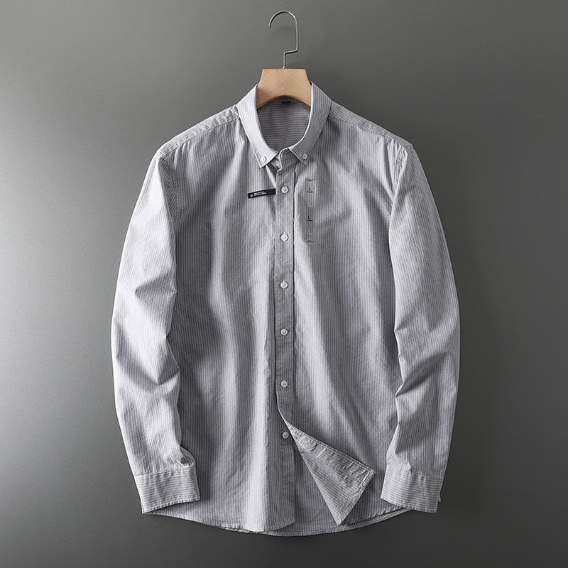 Moda masculina negócios casame - Oxford Cotton Casual Shirt Business avaliação e preço