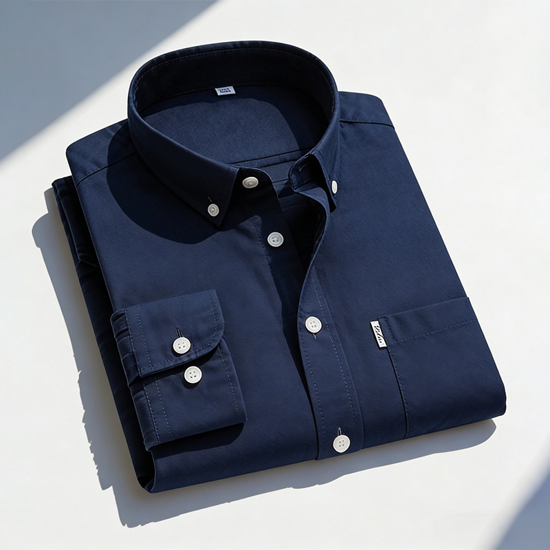 Camisas Casuais de Manga Longa - Oxford Cotton Casual Shirt Business avaliação e preço