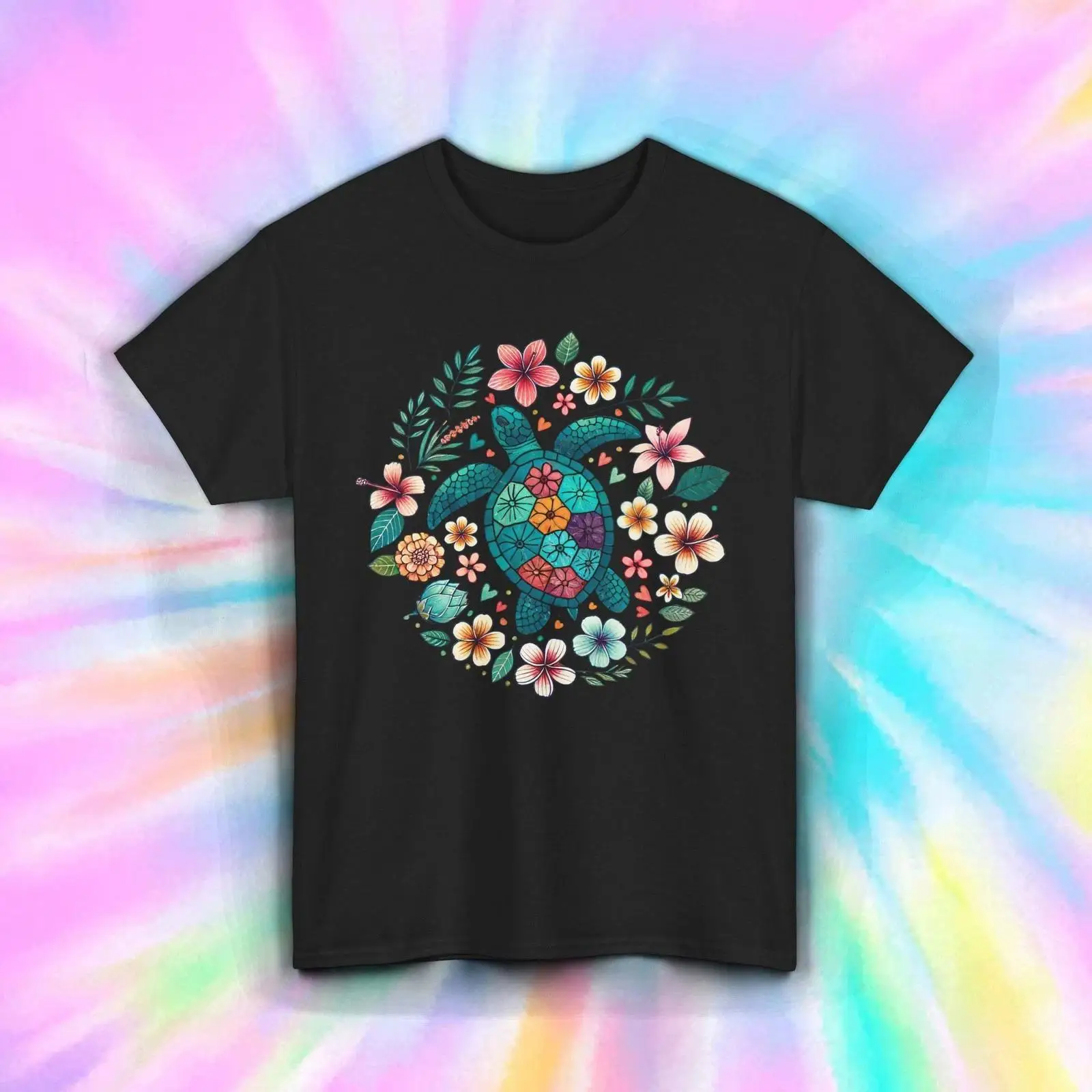 Camiseta Floral Tartaruga Mand - Vintage Hawaiian Floral Shirt avaliação e preço