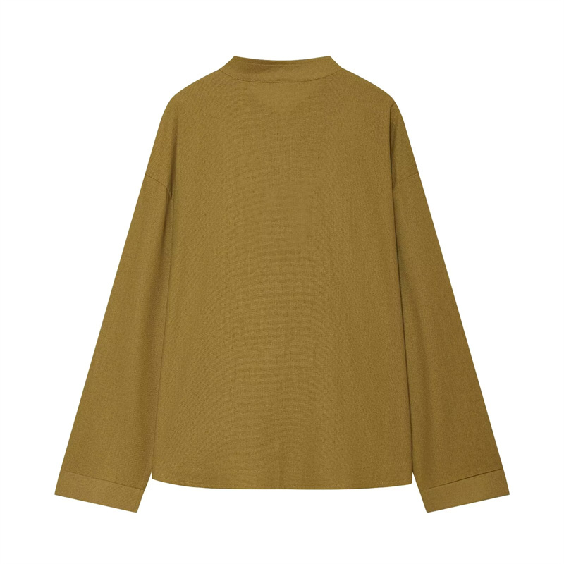 Camisa Feminina Guobioziy 2026 - Mens Linen Shirt Long Sleeve avaliação e preço