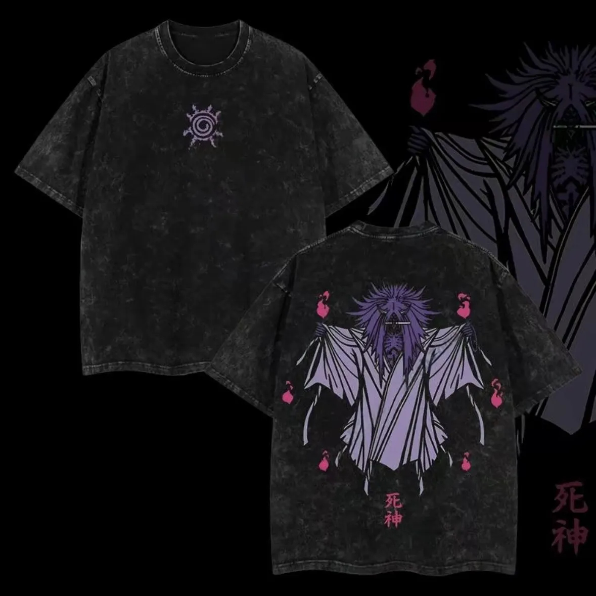 Camiseta Shinigami Naruto Reap - Acid Wash Vintage Graphic T Shirt avaliação e preço