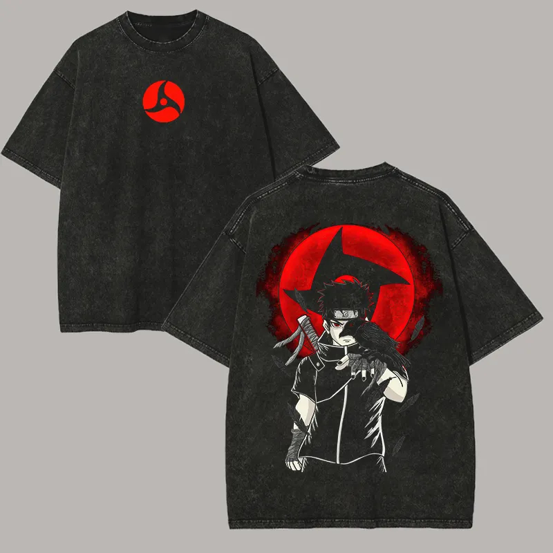 Camiseta Naruto Shisui Uchiha  - Acid Wash Vintage Graphic T Shirt avaliação e preço