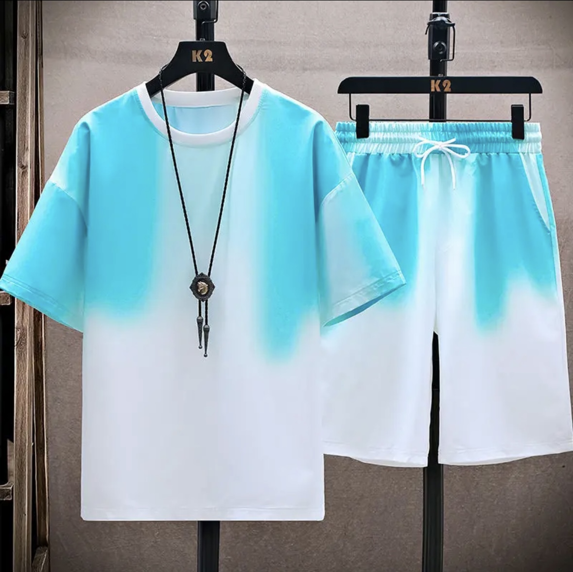 Novo conjunto de verão em seda - T-Shirts avaliação e preço
