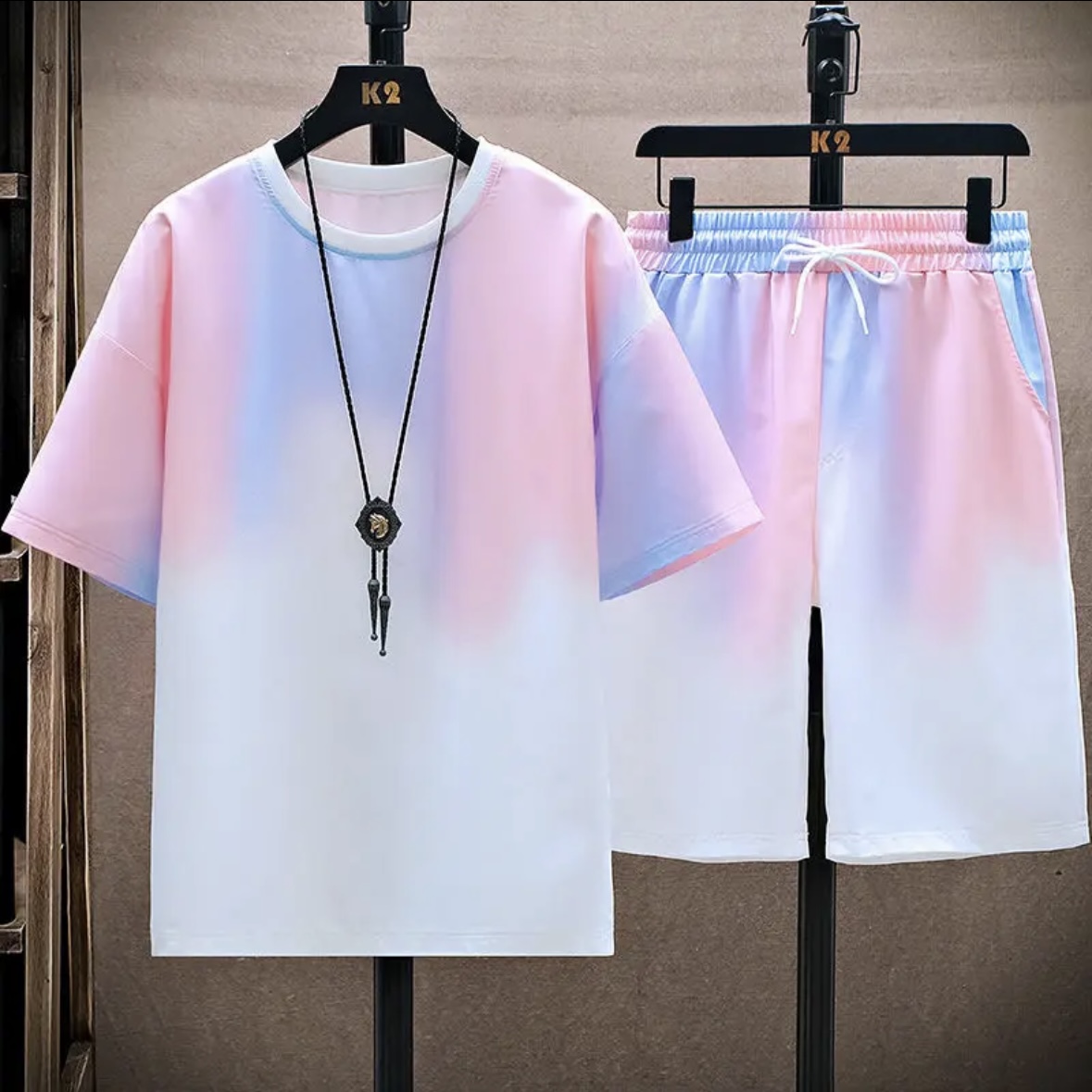 Novo conjunto de verão em seda - T-Shirts avaliação e preço