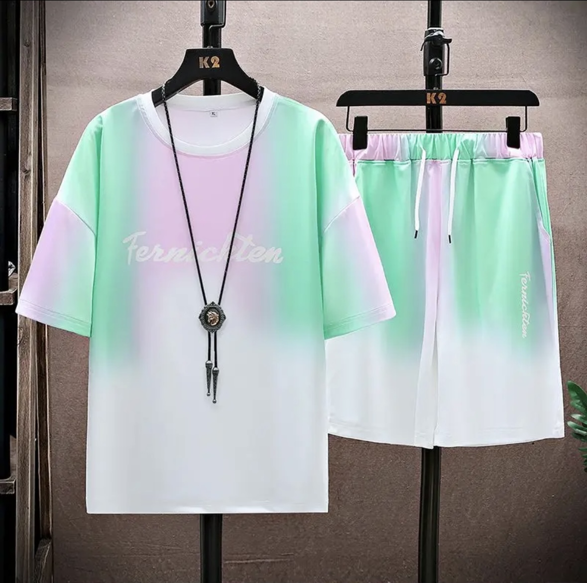 Novo conjunto de verão em seda - T-Shirts avaliação e preço