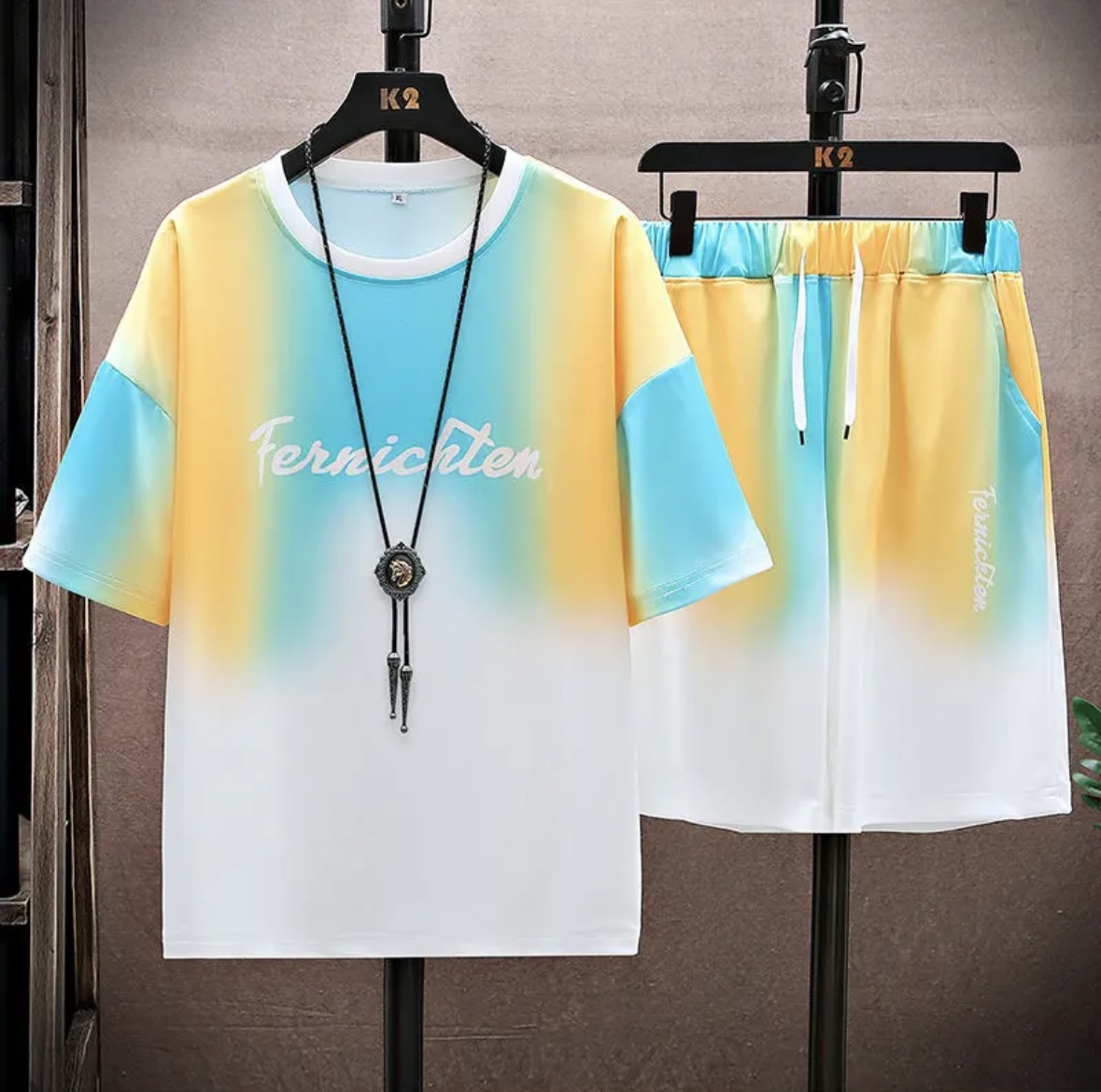 Novo conjunto de verão em seda - T-Shirts avaliação e preço