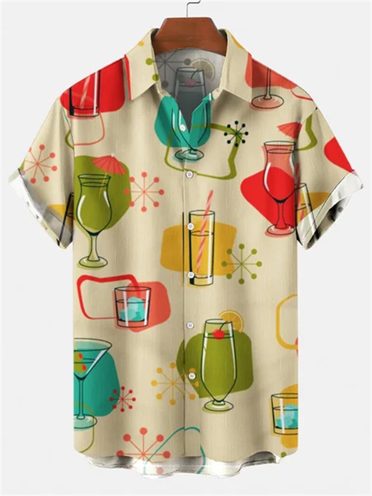 Camiseta Havaiana Masculina, C - Vintage Hawaiian Floral Shirt avaliação e preço